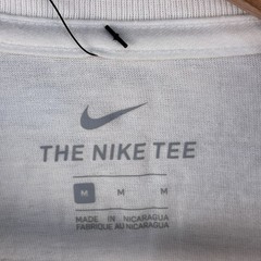 Nike Sportswear Mens Swoosh T-Shirt White Black Big Logo M BV0621-100 NWT