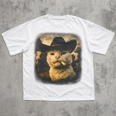 Funny Cowboy Cat T-shirt, Meme Shirts, Cats Lover Gift, Gag Gifts