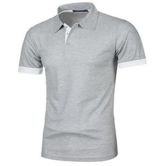Summer Mens Short Sleeve Polo Shirts Lightweight Lapel Streetwear Breathable .