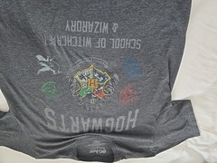 Harry Potter Hogwarts Dk Grey, Men’s S S Shirt,L, Whimsical Feeling Of Hogwarts.