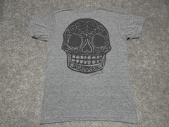 ROGUE Sports Gym Rat Lift Heavy weights Gray SMALL Skull Shirt Day of the Dead