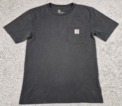 Lot Of 2 Carhartt Relaxed Fit Mens Pocket Tshirts Small Gray Black Short Sleeve
