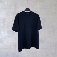 Louis Vuitton LV Embroidery Logo Damier Cotton Pique T-Shirt Blue Size M