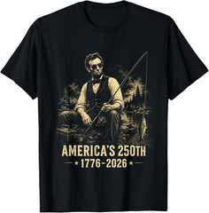 Abraham Lincoln 250 Years 250th Anniversary USA Abe 4th July T-Shirt