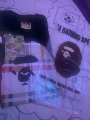 A Bathing Ape BAPE Men’s Black Graphic Print Logo T-Shirt, Size XL Regular