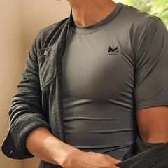 Mission Unisex Short Sleeve Performance Shirt Charcoal-Large