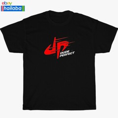 New Dude Perfect DP Logo Black / Navy / Sport Grey / White Men’s T-Shirt S-5XL