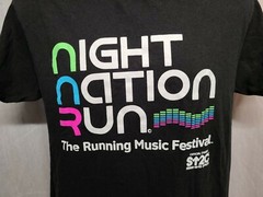 Night Nation Run The Running Music Festival Adult Medium Black TShirt