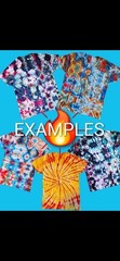 5 XL Unisex Tie Dye T-Shirts Bundle Handmade Ice Dye Lot, Unique One of a Kind