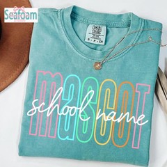 Custom Mascot School Name Shirt Personalized School Spirit Unisex Teacher Gift