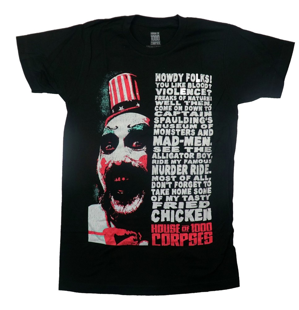 House of 1000 Corpses Mesn T-Shirt – Captain Spaulding Museum of Monsters