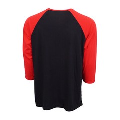 THE ROLLING STONES MENS BLACK RAGLAN T SHIRT