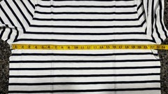 J.CREW Men’s WHITE/NAVY Club Cotton Yarns Striped Casual Crew Collar Tee XL