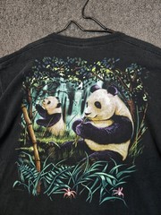 Vintage Liquid Blue Panda Shirt Men’s 2XL Double Side AOP Panda Bear 1999 1990s