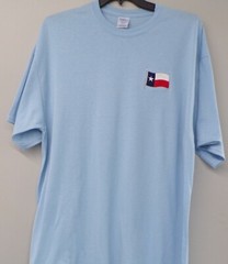 Texas Flag Embroidered T-Shirt S-6XL, LT-4XLT Lone Star Republic New