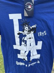 2025 Official Dodgers x Hololive T-Shirt IRyS Size Medium