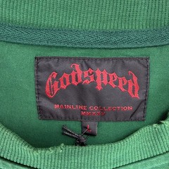 Godspeed Mainline Collection Green Skull Graphic Crew Neck Tee, L