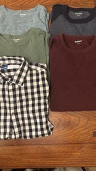 Lot of 5 Old Navy Long Sleeve Casual Men’s Shirts Size Large Pre-Owned