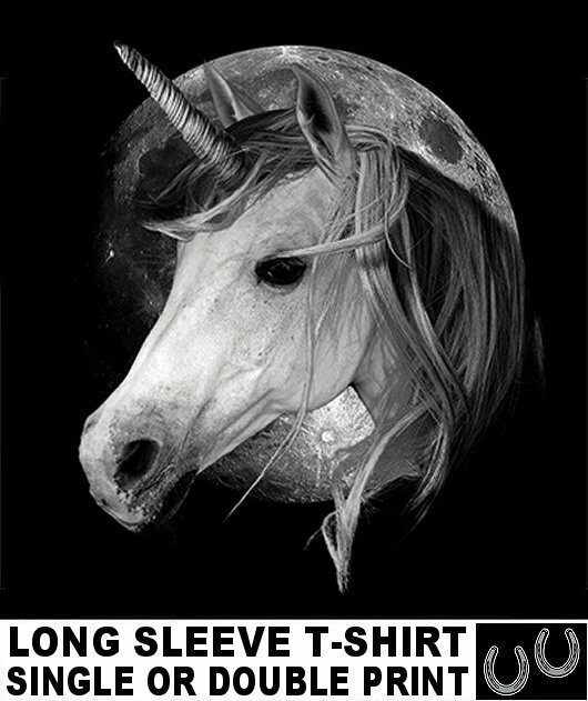 BEAUTIFUL FULL MOON FANTASY MYTHICAL FAIRYTALE UNICORN HORSE T-SHIRT WS102