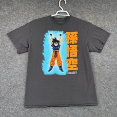 Dragon Ball Z Shirt Mens Large Gray Short Sleeve Crew Neck 100% Cotton Graphic