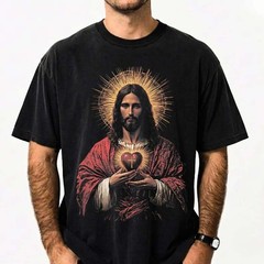 Sacred Heart Of Jesus Shirt Christian T Shirts For Men Renaissance Tees