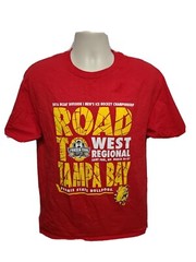 2016 NCAA Division 1 Ice Hockey Road to Tampa Bay Frozen Four Adult L Red TShirt