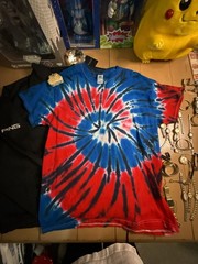 Colortone Red White and Blue Tie Dye T-Shirt Size Large
