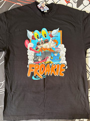 HW Productions x Under Heaven Froakie Pokémon Tee Black Medium Short Sleeve