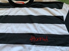 MEN’S YG 4HUNNID 400 STAY BRAZY WHITE BLACK STRIPED TEE T-SHIRT SIZE 2XL NEW