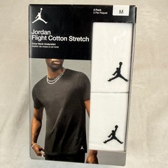Nike Jordan Flight Control Cotton Stretch Crew Neck Shirt 2 Pack Mens Medium Wht