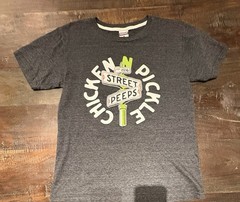 Charlie Hustle Men’s Gray Chicken Pickle Street Peeps Graphic Tee Crewneck M