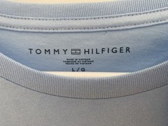 Tommy Hilfiger Men’s L Blue Graphic Print Logo Short Sleeve Crewneck T-Shirt