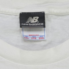 Rare Vintage NEW BALANCE Team Tsongas 2009 Sneaker Flag T Shirt 2000s White 2XL