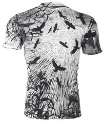 AFFLICTION Men’s Short Sleeve T-Shirt CORN REAPER White tattoo Biker S-4XL