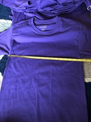 Bulk Lot Of 17 New Champion 100% Cotton T-Shirt T425 Purple Tagless SMALL