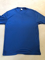 Sport-Tek Shirt Adult Medium Short Sleeve Activewear Blue Casual Tee