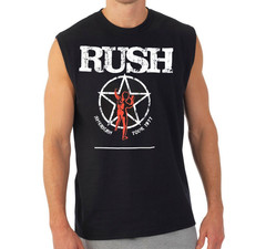 RUSH ROCK Band Men’s Black Muscle Shirt