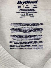 Gildan Dry Blend Mens T Shirt sz S White H Conditioning Gym Core Athleisure