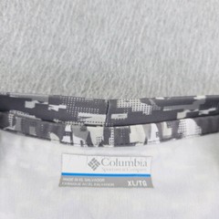 Columbia Shirt Mens Extra Large Gray Digital Camo Fish Print Moisture Wicking