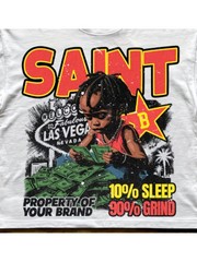 Men’s Las Vegas Print T-Shirt – “Sin Vegas” Graphic Crew Neck Tee, Lightweight B
