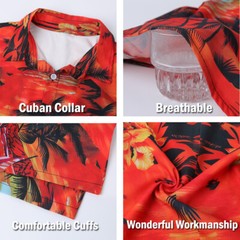 Mens Hawaiian Shirts Short Sleeve Casual Button Down Tropical Beach Cruise Shirt
