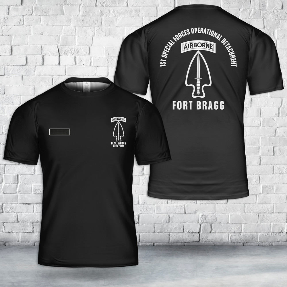 Custom Name Delta Force 1st Special Forces Operational Detachment 3D T- shirt