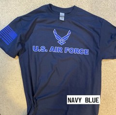 Air Force  t-shirt, military for a air force veteran 2X navy Blue