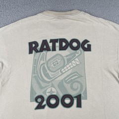 Vintage Rat Dog Music 2001 Band Shirt Live Front & Back Print Large Y2K Brown