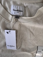 Goodfellow & Co Men’s Ivory XL Standard Fit Cotton Knit Long Sleeve Tee