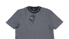 Boss Hugo Boss Navy H-Thompson Textured Pattern Cotton Short Sleeve T-Shirt 2XL