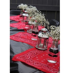 Extra Large Polyester Paisley Bandanas 27 x 27 In – 6 Pack – Party and