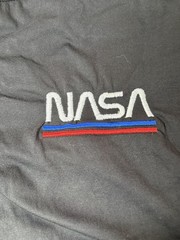 Zuni Sportswear NASA Embroidered Logo Black Men’s XL Short Sleeve Crew Tee