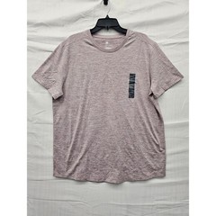 All in Motion Mens Soft Stretch T-Shirt Purple Heathered L Short Sleeve Crewneck