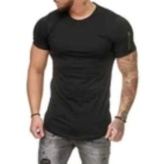 2025 Brand Quality Cotton Men T-shirt V-neck Fashion Design Slim Fit Soild